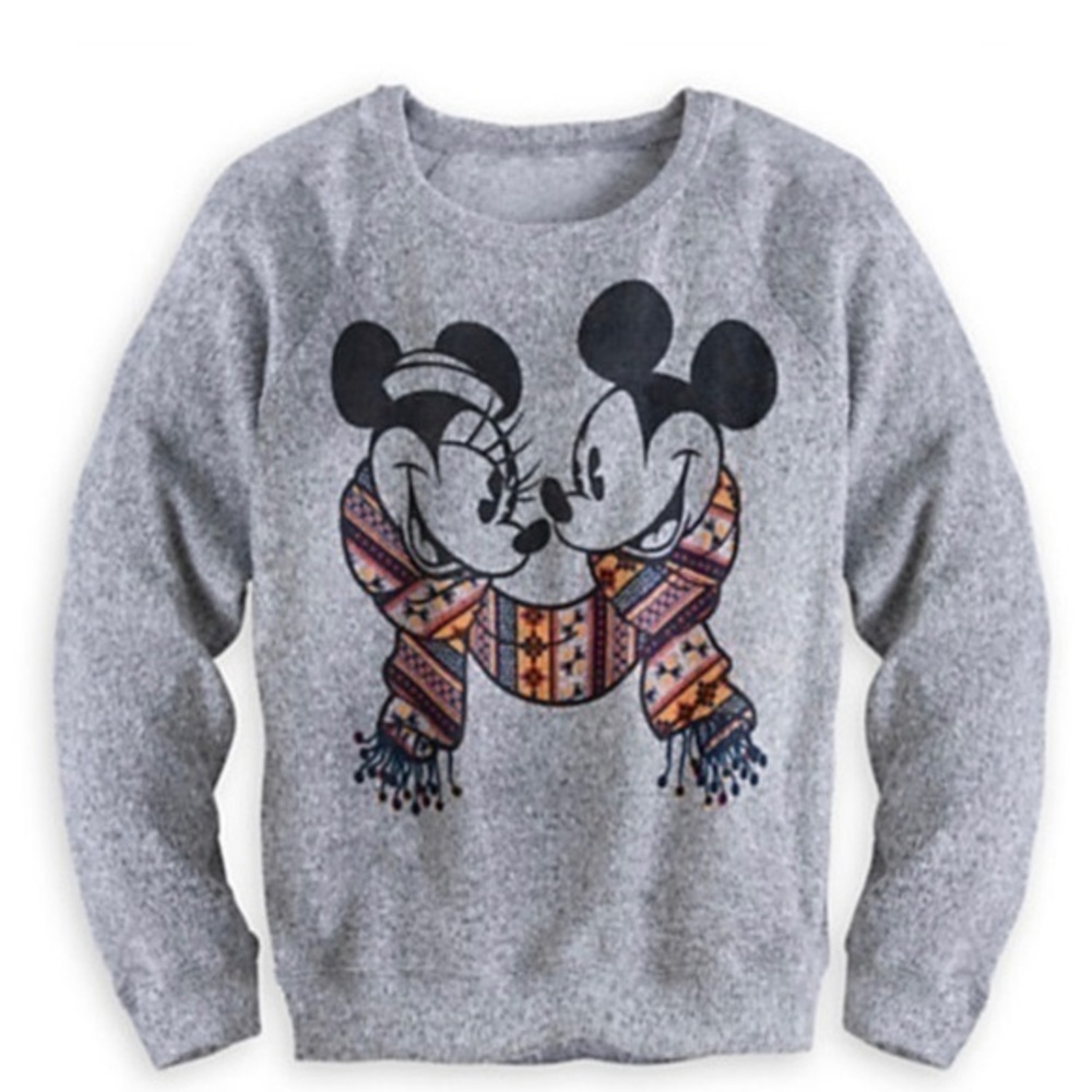Disney Sweater Mickey and Minnie Mouse Scarf  Sz.S